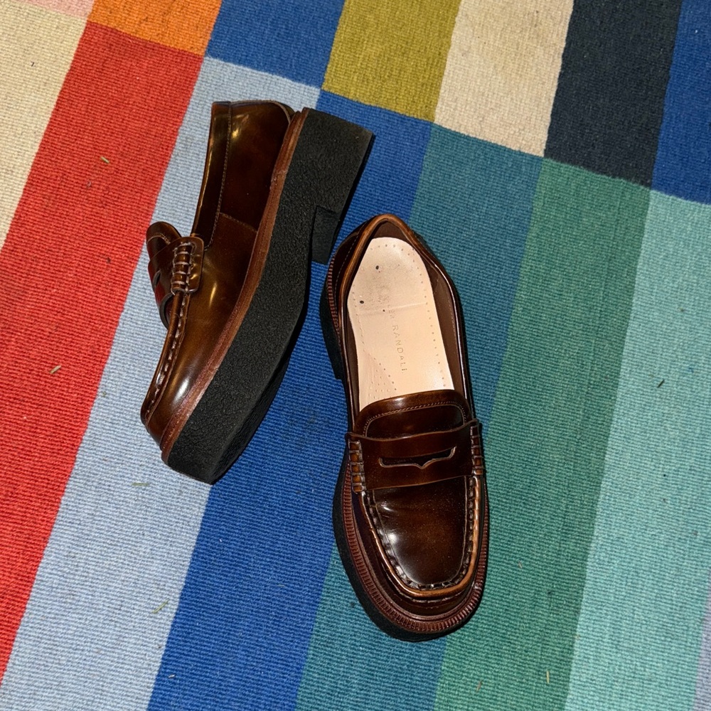 Loffler Randall platform Brown Loafers